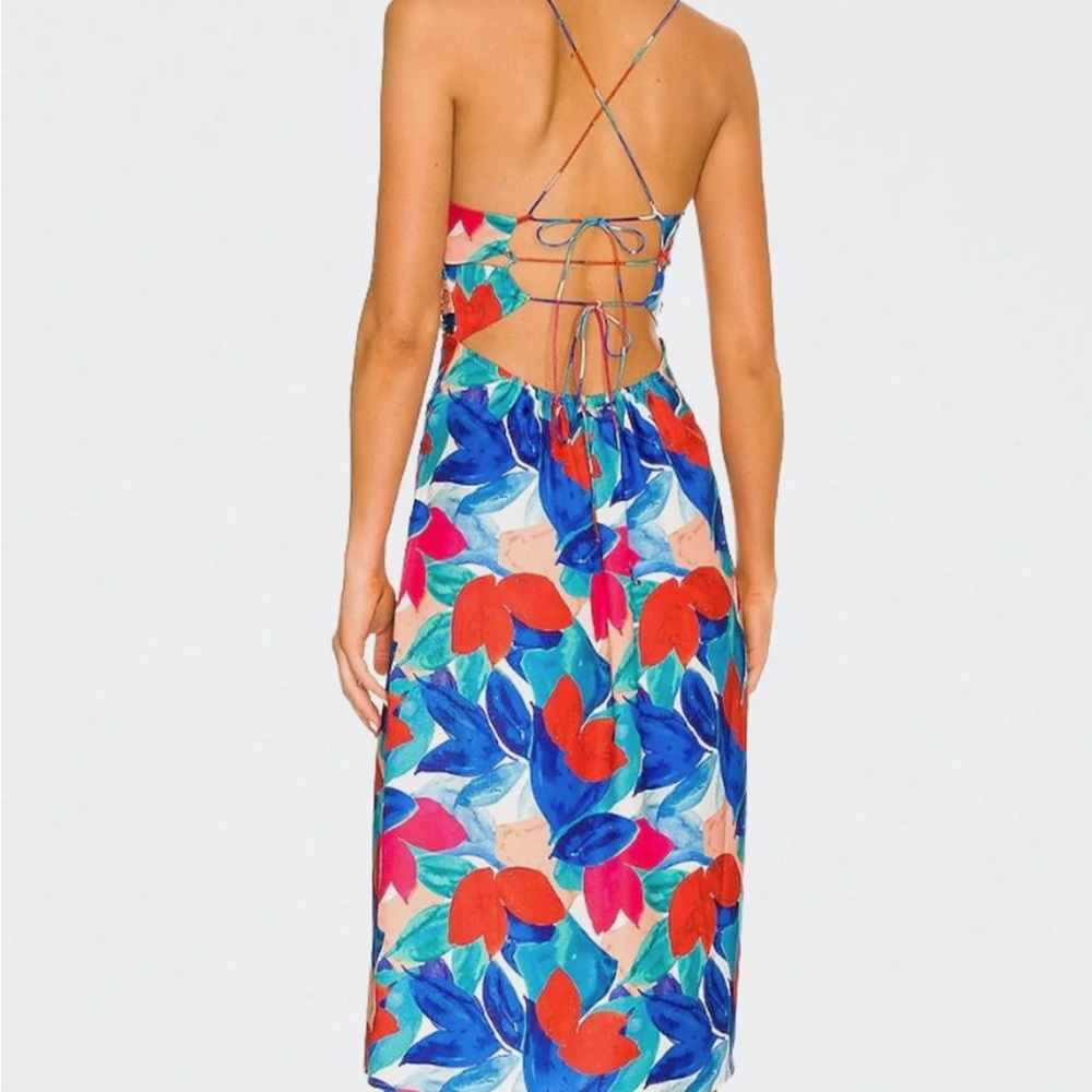 For Love and Lemons Lorenza Midi Dress sz M - Picture 3 of 5